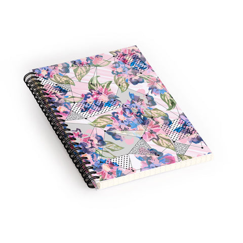 Marta Barragan Camarasa Flower geometric stroke Spiral Notebook