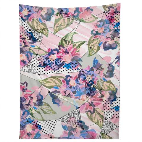 Marta Barragan Camarasa Flower geometric stroke Tapestry