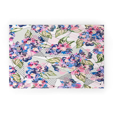 Marta Barragan Camarasa Flower geometric stroke Welcome Mat