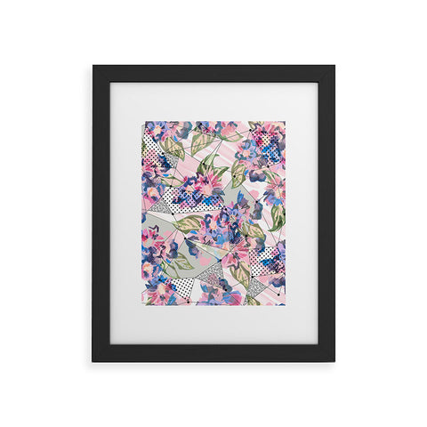 Marta Barragan Camarasa Flower geometric stroke Framed Art Print