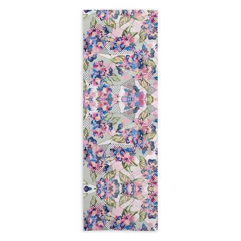 Marta Barragan Camarasa Flower geometric stroke Yoga Towel