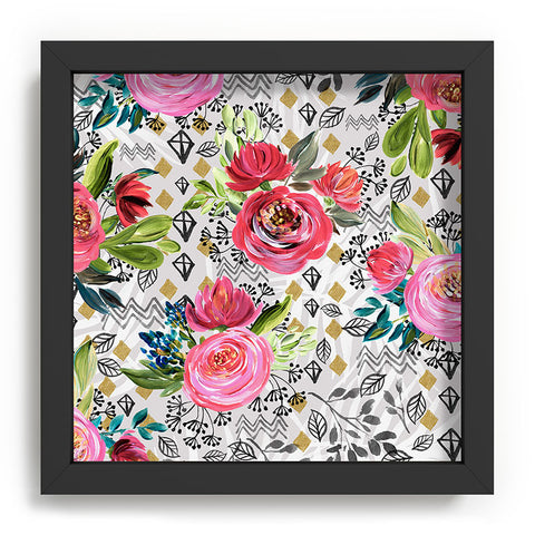 Marta Barragan Camarasa Flowered nature with geometric Recessed Framing Square