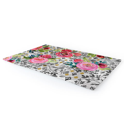 Marta Barragan Camarasa Flowered nature with geometric Area Rug