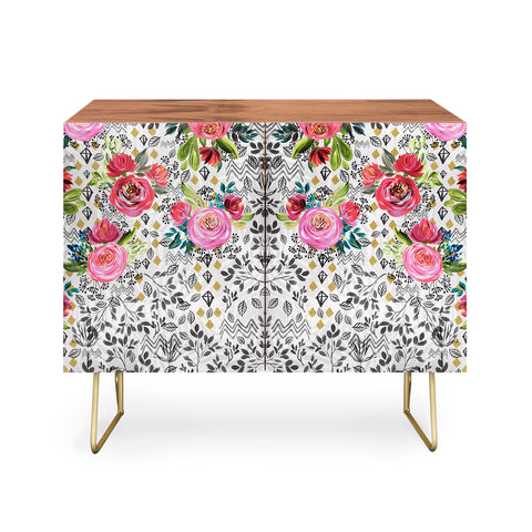 Marta Barragan Camarasa Flowered nature with geometric Credenza
