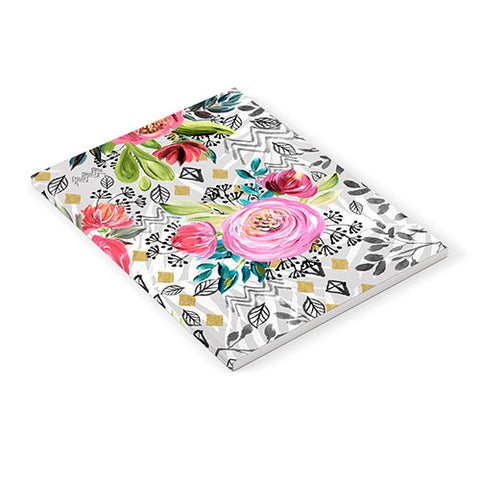 Marta Barragan Camarasa Flowered nature with geometric Notebook