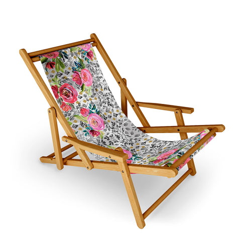Marta Barragan Camarasa Flowered nature with geometric Sling Chair