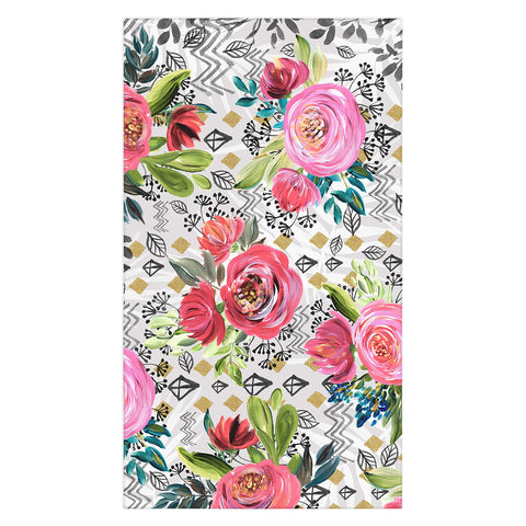 Marta Barragan Camarasa Flowered nature with geometric Tablecloth