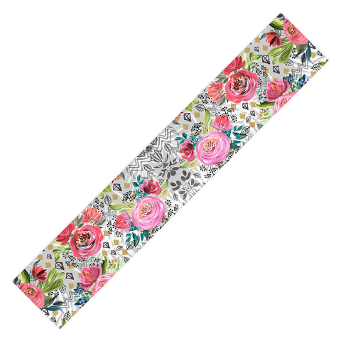 Marta Barragan Camarasa Flowered nature with geometric Table Runner