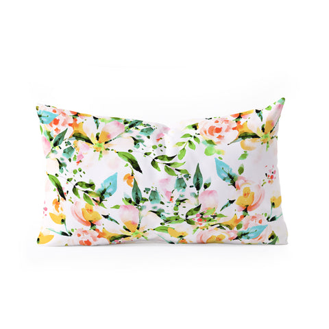 Marta Barragan Camarasa Flowered Oblong Throw Pillow
