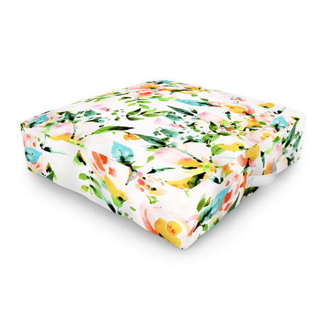 Marta Barragan Camarasa Flowered Outdoor Floor Cushion