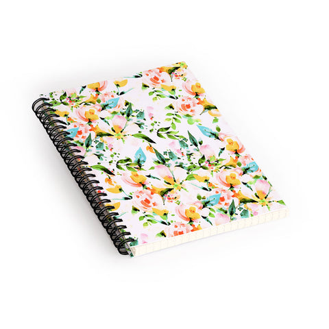 Marta Barragan Camarasa Flowered Spiral Notebook