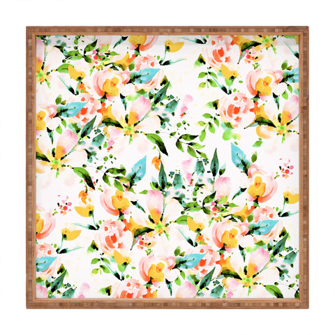 Marta Barragan Camarasa Flowered Square Tray