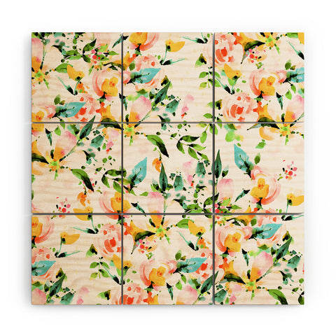Marta Barragan Camarasa Flowered Wood Wall Mural
