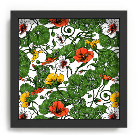 Marta Barragan Camarasa Flowering garden nasturtiums Recessed Framing Square