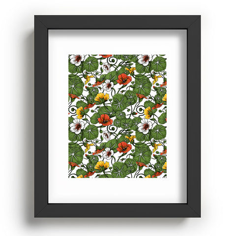 Marta Barragan Camarasa Flowering garden nasturtiums Recessed Framing Rectangle
