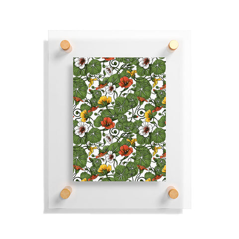 Marta Barragan Camarasa Flowering garden nasturtiums Floating Acrylic Print