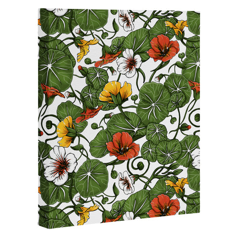 Marta Barragan Camarasa Flowering garden nasturtiums Art Canvas