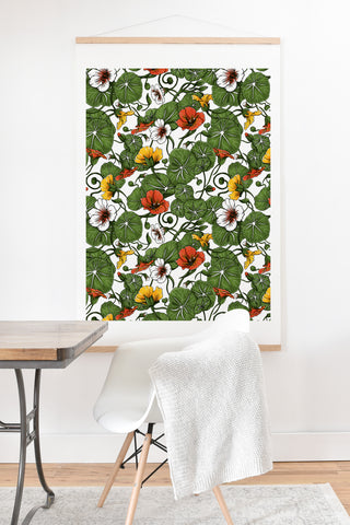 Marta Barragan Camarasa Flowering garden nasturtiums Art Print And Hanger
