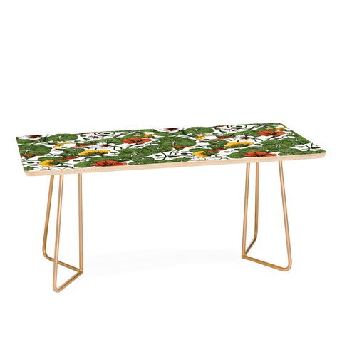 Marta Barragan Camarasa Flowering garden nasturtiums Coffee Table