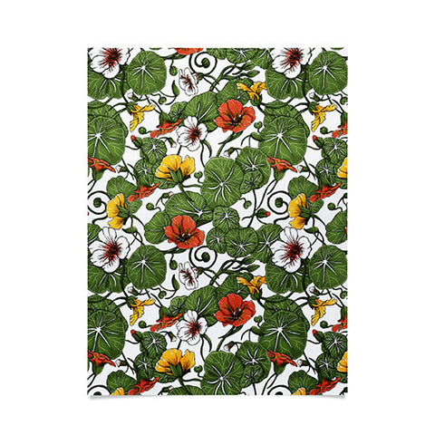 Marta Barragan Camarasa Flowering garden nasturtiums Poster