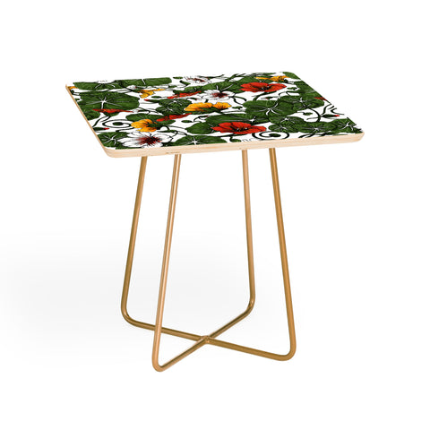 Marta Barragan Camarasa Flowering garden nasturtiums Side Table