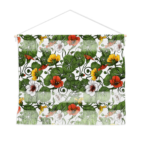 Marta Barragan Camarasa Flowering garden nasturtiums Wall Hanging Landscape