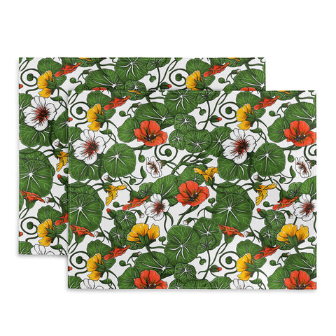 Marta Barragan Camarasa Flowering garden nasturtiums Placemat