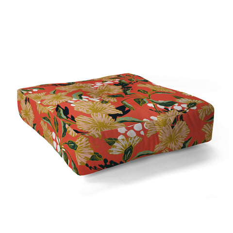 Marta Barragan Camarasa Flowering sweet bloom 01 Floor Pillow Square