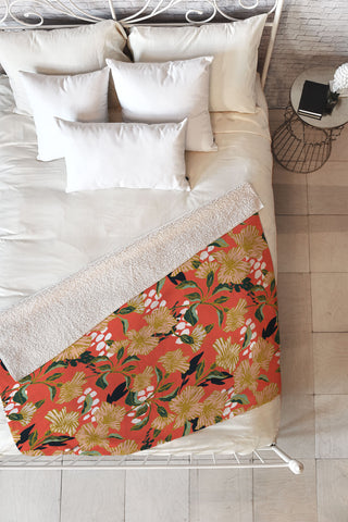Marta Barragan Camarasa Flowering sweet bloom 01 Fleece Throw Blanket