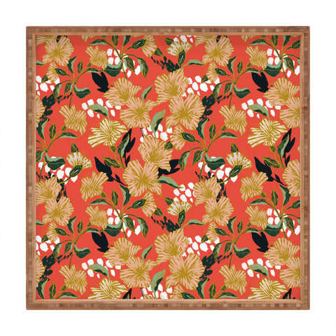 Marta Barragan Camarasa Flowering sweet bloom 01 Square Tray