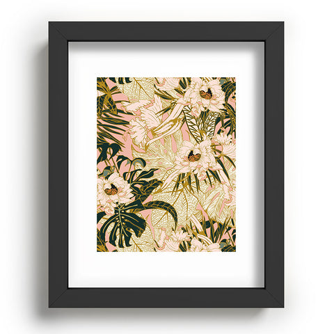 Marta Barragan Camarasa Flowering tropical pink bloom Recessed Framing Rectangle