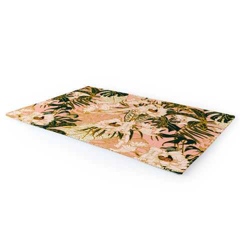 Marta Barragan Camarasa Flowering tropical pink bloom Area Rug
