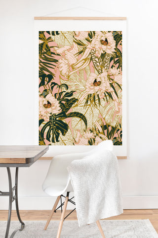 Marta Barragan Camarasa Flowering tropical pink bloom Art Print And Hanger