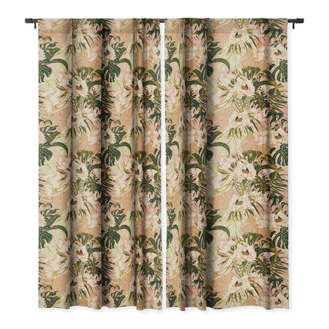 Marta Barragan Camarasa Flowering tropical pink bloom Blackout Window Curtain