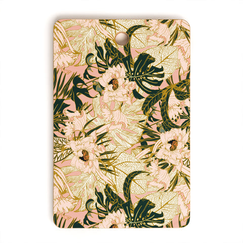 Marta Barragan Camarasa Flowering tropical pink bloom Cutting Board Rectangle