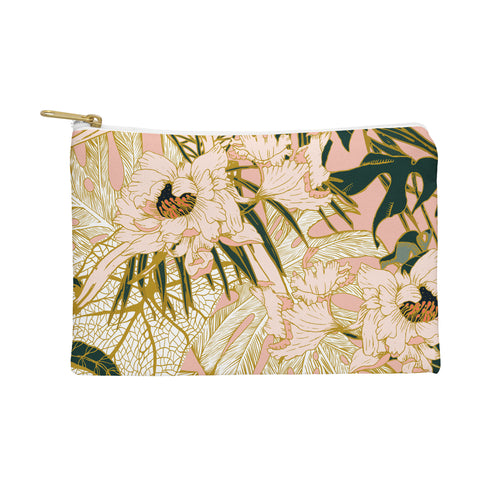 Marta Barragan Camarasa Flowering tropical pink bloom Pouch