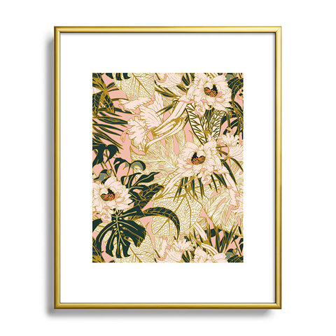Marta Barragan Camarasa Flowering tropical pink bloom Metal Framed Art Print