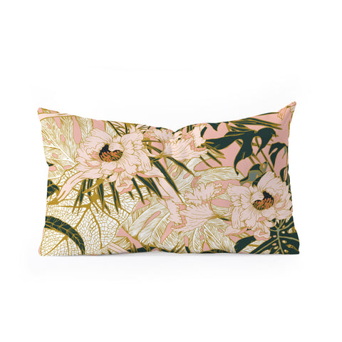 Marta Barragan Camarasa Flowering tropical pink bloom Oblong Throw Pillow