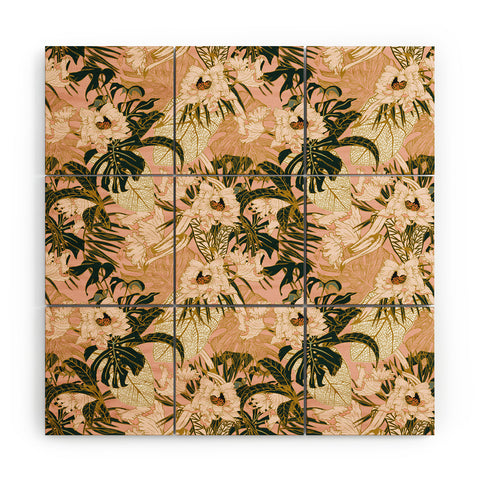 Marta Barragan Camarasa Flowering tropical pink bloom Wood Wall Mural