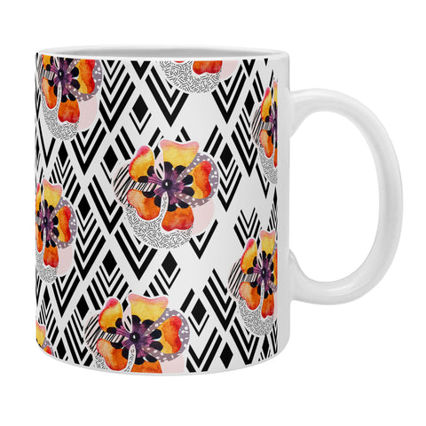 Marta Barragan Camarasa Flowers and rhombuses pattern Coffee Mug