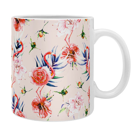 Marta Barragan Camarasa Flowery american flamingos Coffee Mug