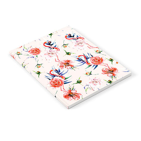 Marta Barragan Camarasa Flowery american flamingos Notebook