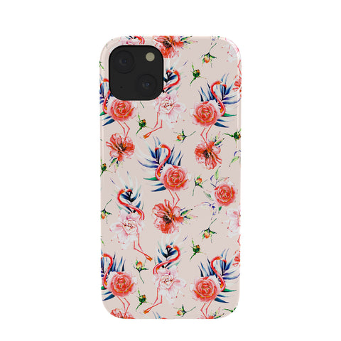 Marta Barragan Camarasa Flowery american flamingos Phone Case