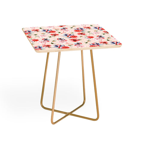 Marta Barragan Camarasa Flowery american flamingos Side Table
