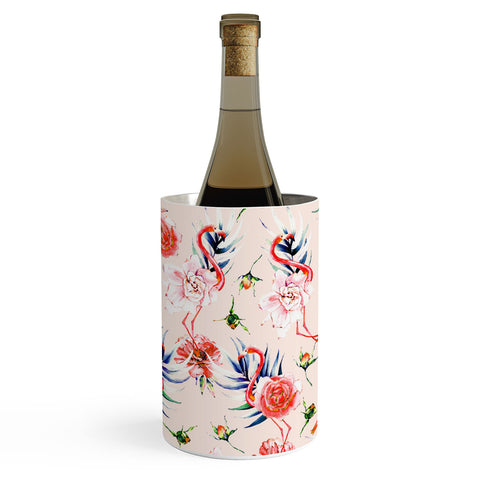 Marta Barragan Camarasa Flowery american flamingos Wine Chiller