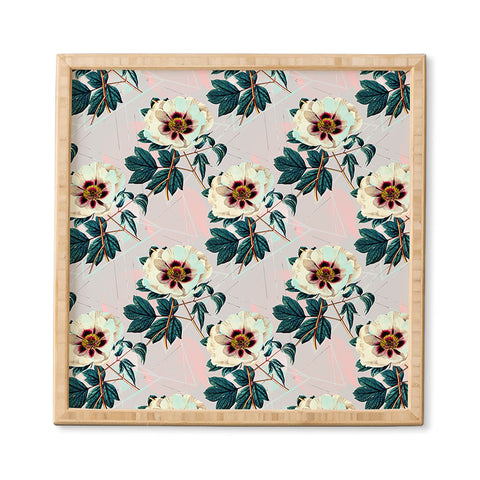 Marta Barragan Camarasa Flowery blooming with geometric Framed Wall Art