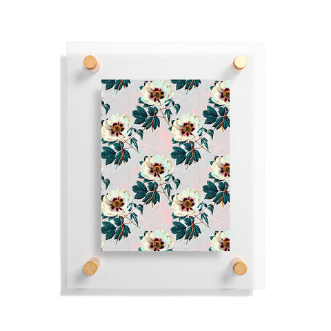 Marta Barragan Camarasa Flowery blooming with geometric Floating Acrylic Print