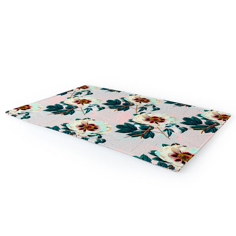 Marta Barragan Camarasa Flowery blooming with geometric Area Rug