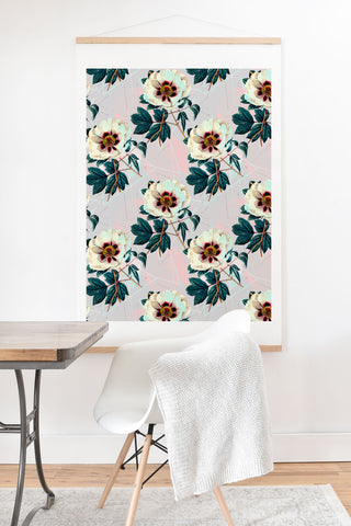 Marta Barragan Camarasa Flowery blooming with geometric Art Print And Hanger