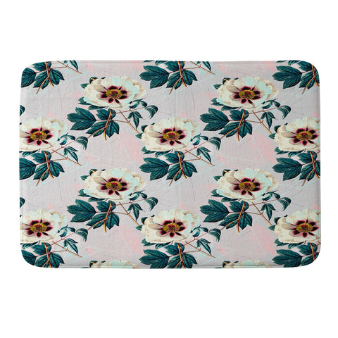 Marta Barragan Camarasa Flowery blooming with geometric Memory Foam Bath Mat
